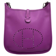 Hermès Evelyne PM Epsom Leder Anemone Top Umhängetasche