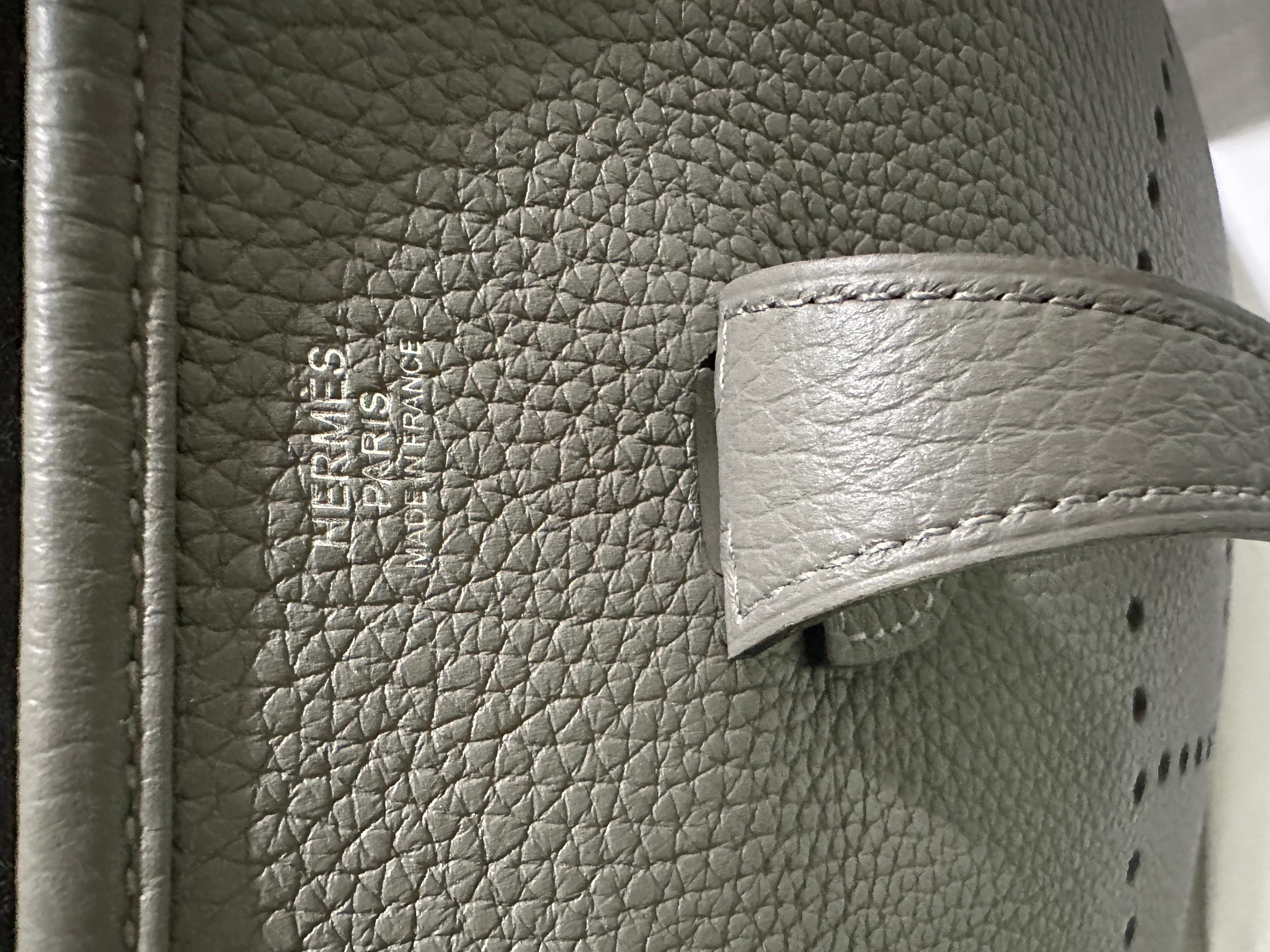 Hermes Evelyne PM Gris Myer Grey 29cm Messenger Shoulder Bag Clemence 6