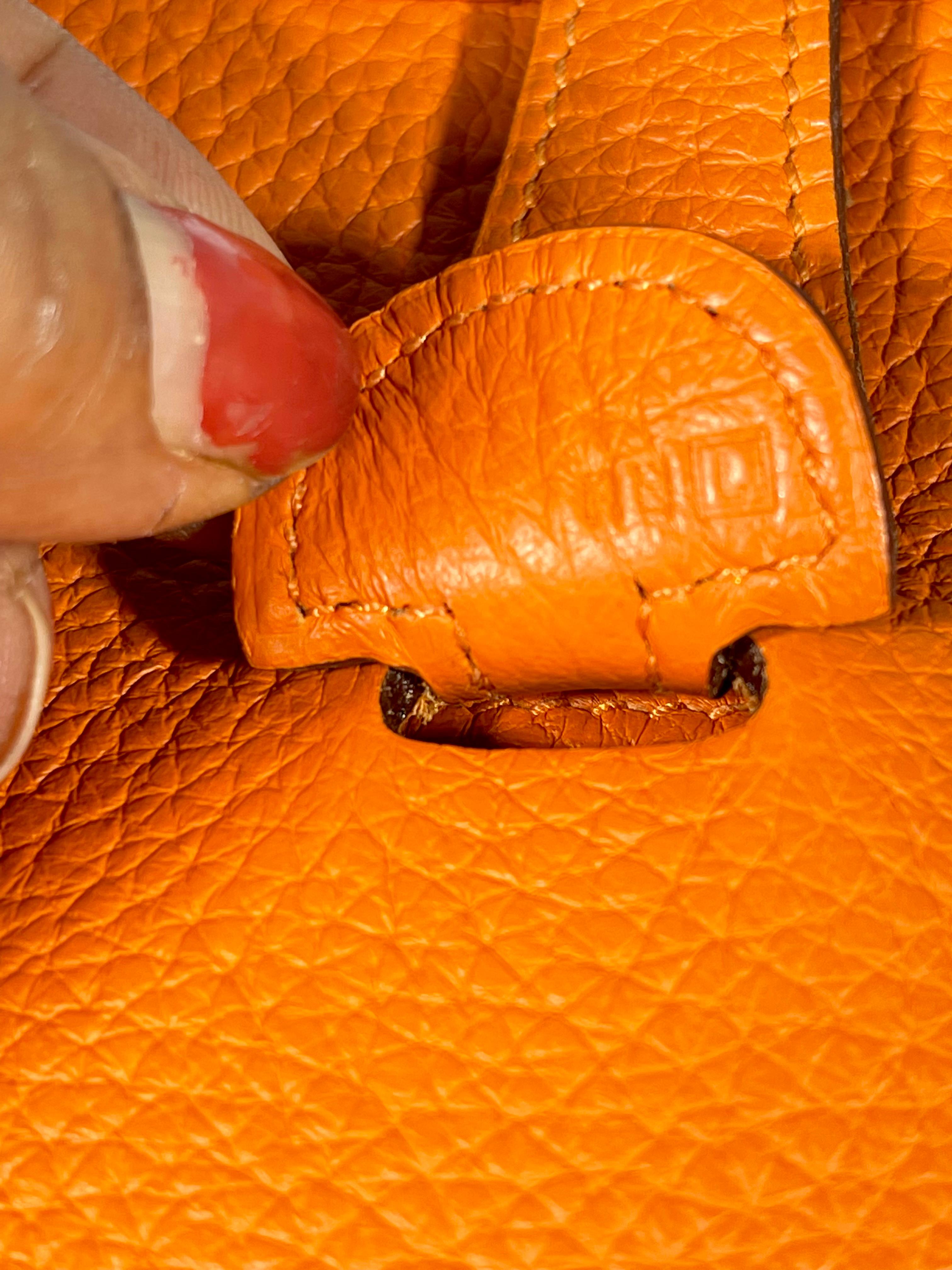 Hermès Evelyne Pm Oranges Leather Cross Body Bag, Excellent condition For Sale 13