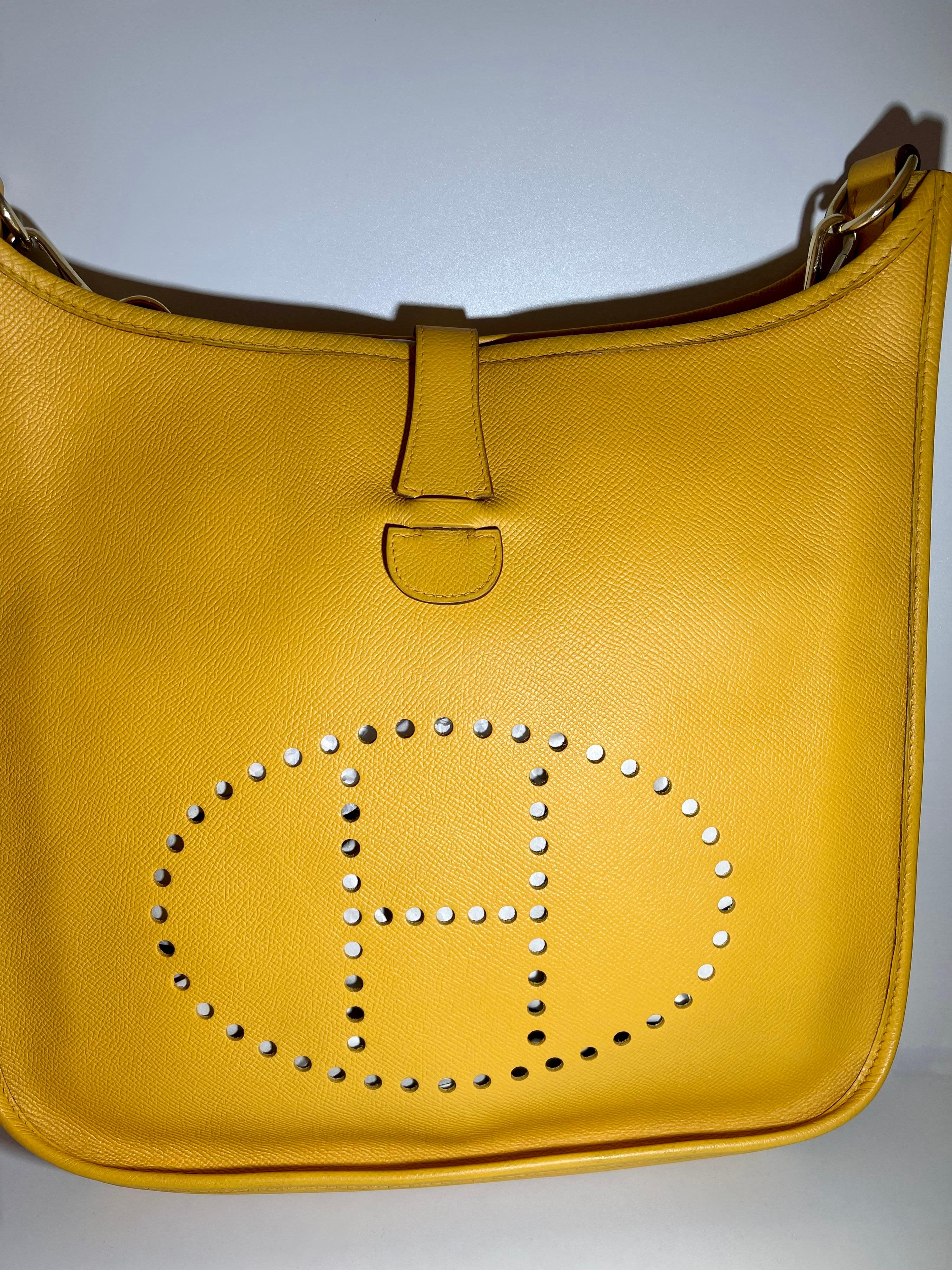 Hermès Evelyne, Pm, Gelb  Leder Crossbody Umhängetasche 3