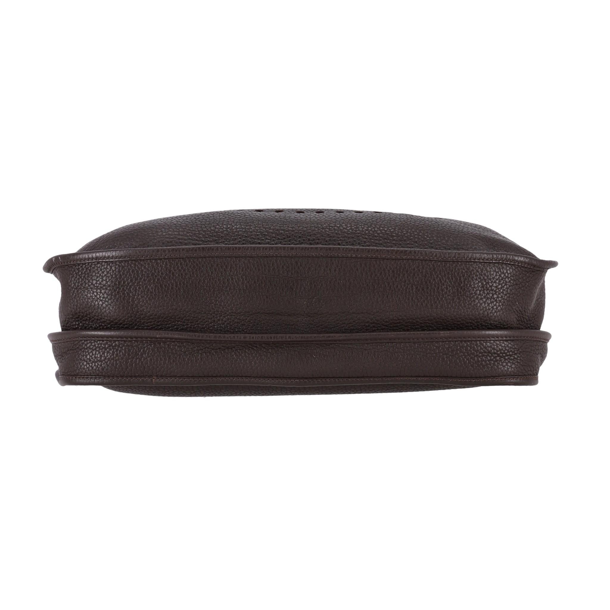 Women's Hermes Evelyne Taurillon Clémence TGM Leather Shoulder Bag For Sale
