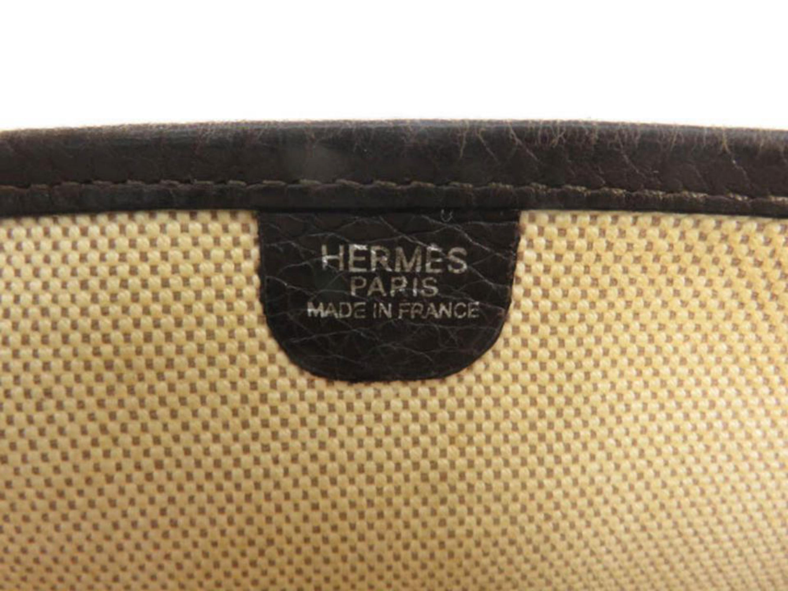 Hermès Evelyne Toile Ii 868833 Brown Canvas Messenger Bag In Good Condition For Sale In Forest Hills, NY