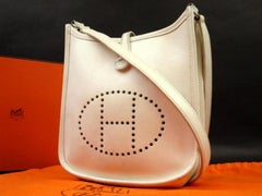 Hermès Evelyne Tpm 221996 White Epsom Leather Cross Body Bag