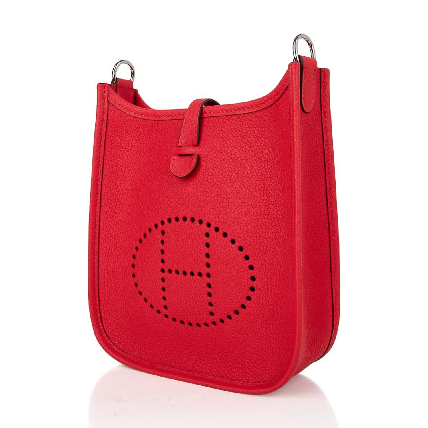 Hermes Evelyne Tpm Amazone Bag Rouge De Coeur Taurillon Maurice Palladium For Sale At 1stdibs