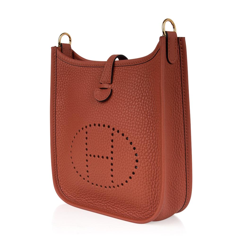 Women's Hermes Evelyne TPM Bag Cuivre Clemence Gold Hardware New w/ Box