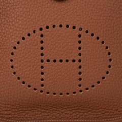 Hermes Evelyne TPM Bag Gold Clemence w/ Gold Hardware New w/ Box