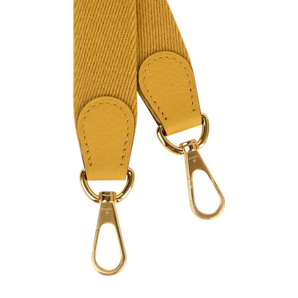Hermes Evelyne TPM Bag Jaune Ambre Clemence Leather Gold Hardware 1