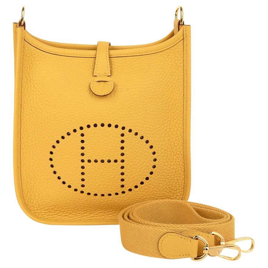 Hermès - Hermès Evelyne 16 Taurillon Clemence Leather Crossbody bag-Chai Gold Hardware