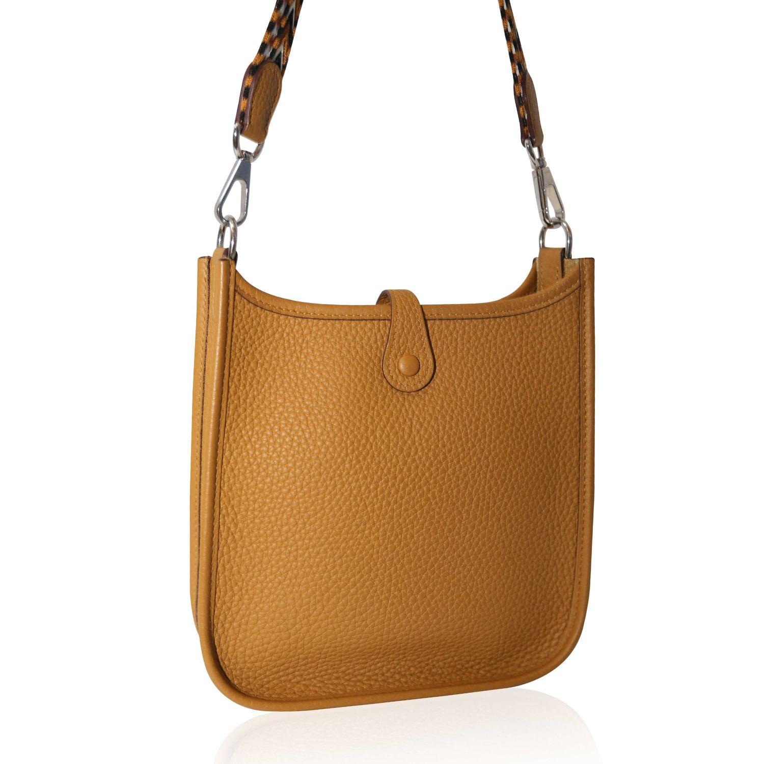 Brown Hermès Evelyne TPM Bag Sesame For Sale