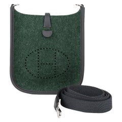 Hermes Evelyne TPM Tasche Vert Anglais Feutre Vert Cypress Swift Leder Trim