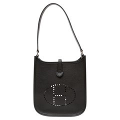 Hermès Evelyne TPM Black Leather Handbag Signature H Monogram