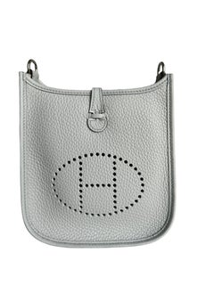 Hermès Evelyne TPM  Blue Pale 16 Clemence Etain Strap Palladium Hardware