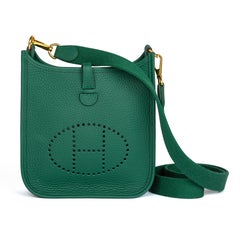 Hermès Evelyne TPM Green Clemence PHW