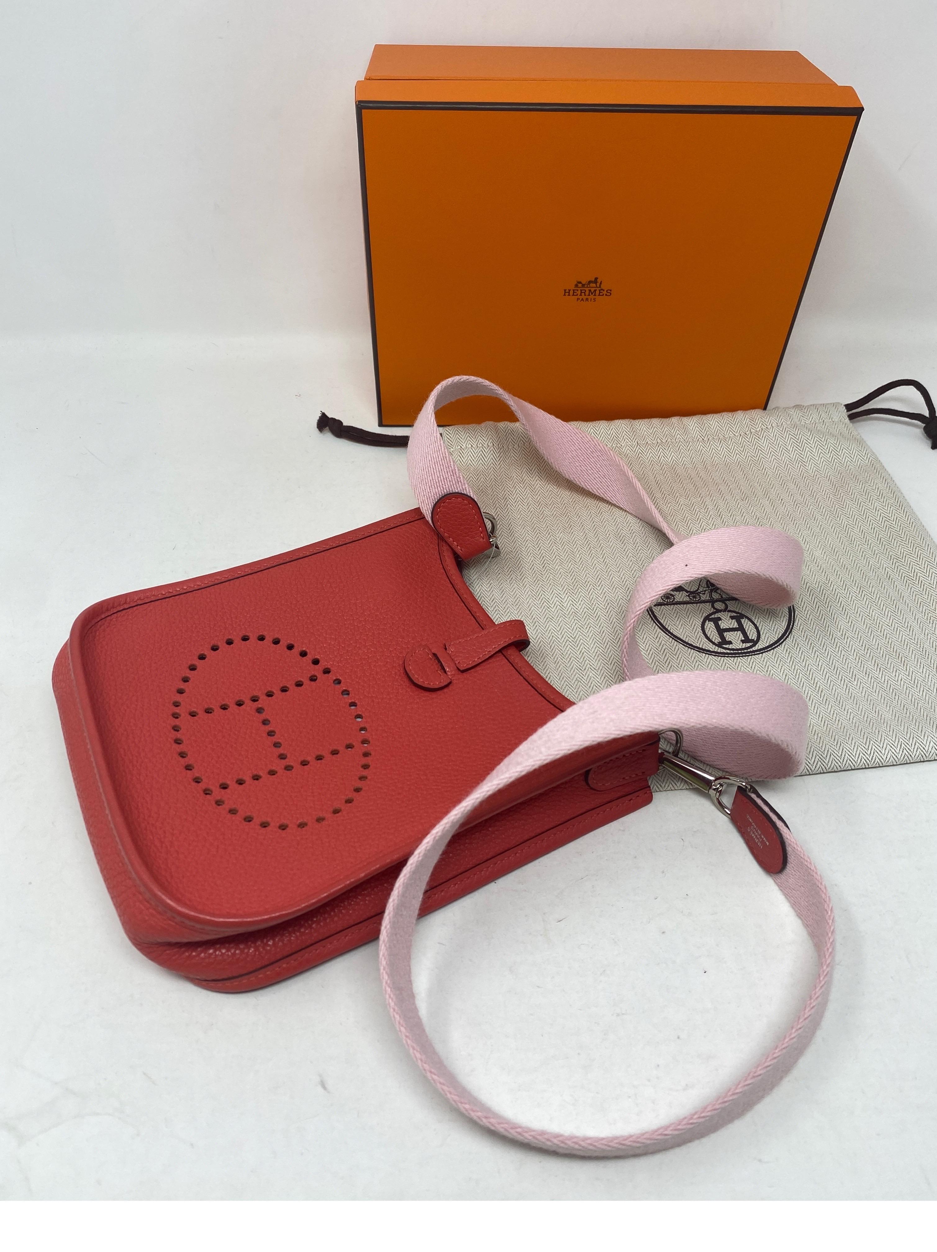 Hermes Evelyne TPM Rose Pivoine Bag  4