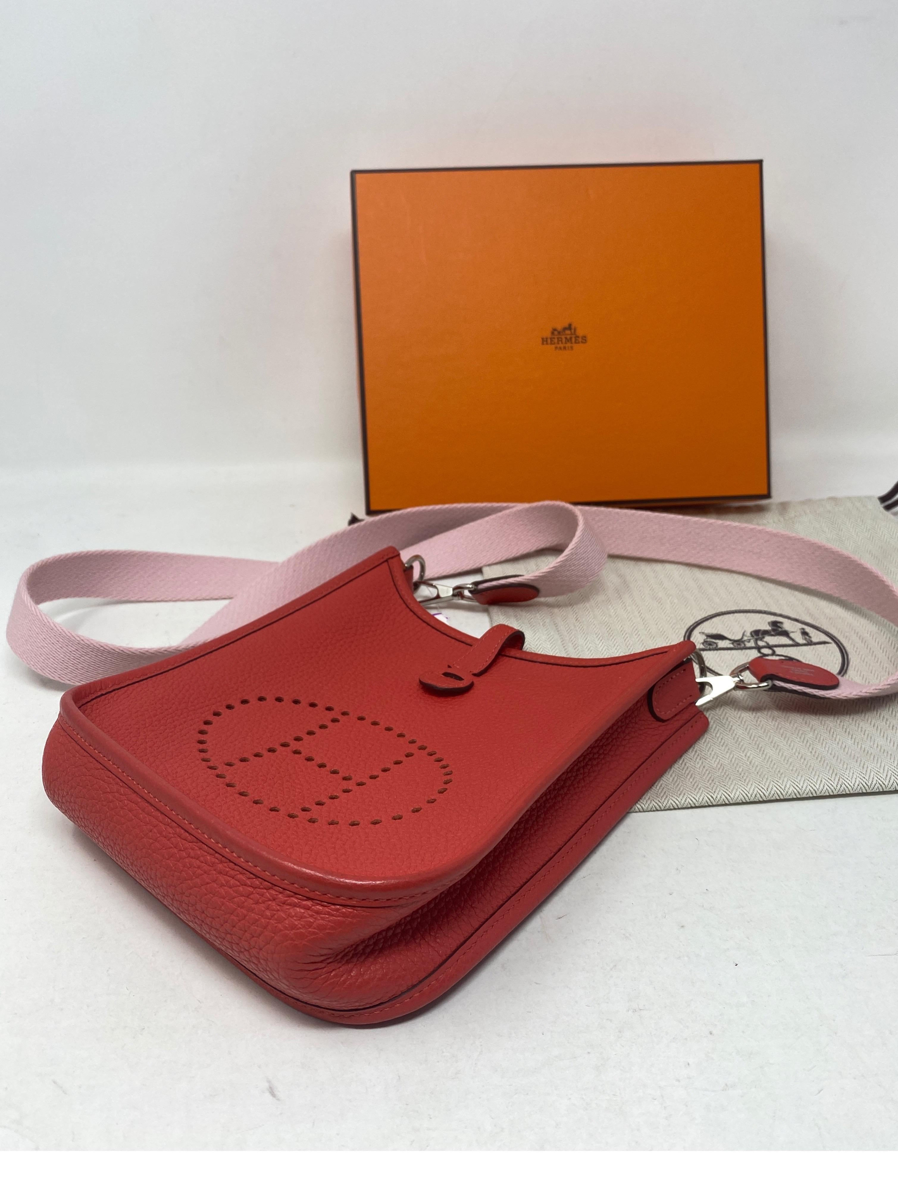 Hermes Evelyne TPM Rose Pivoine Bag  8