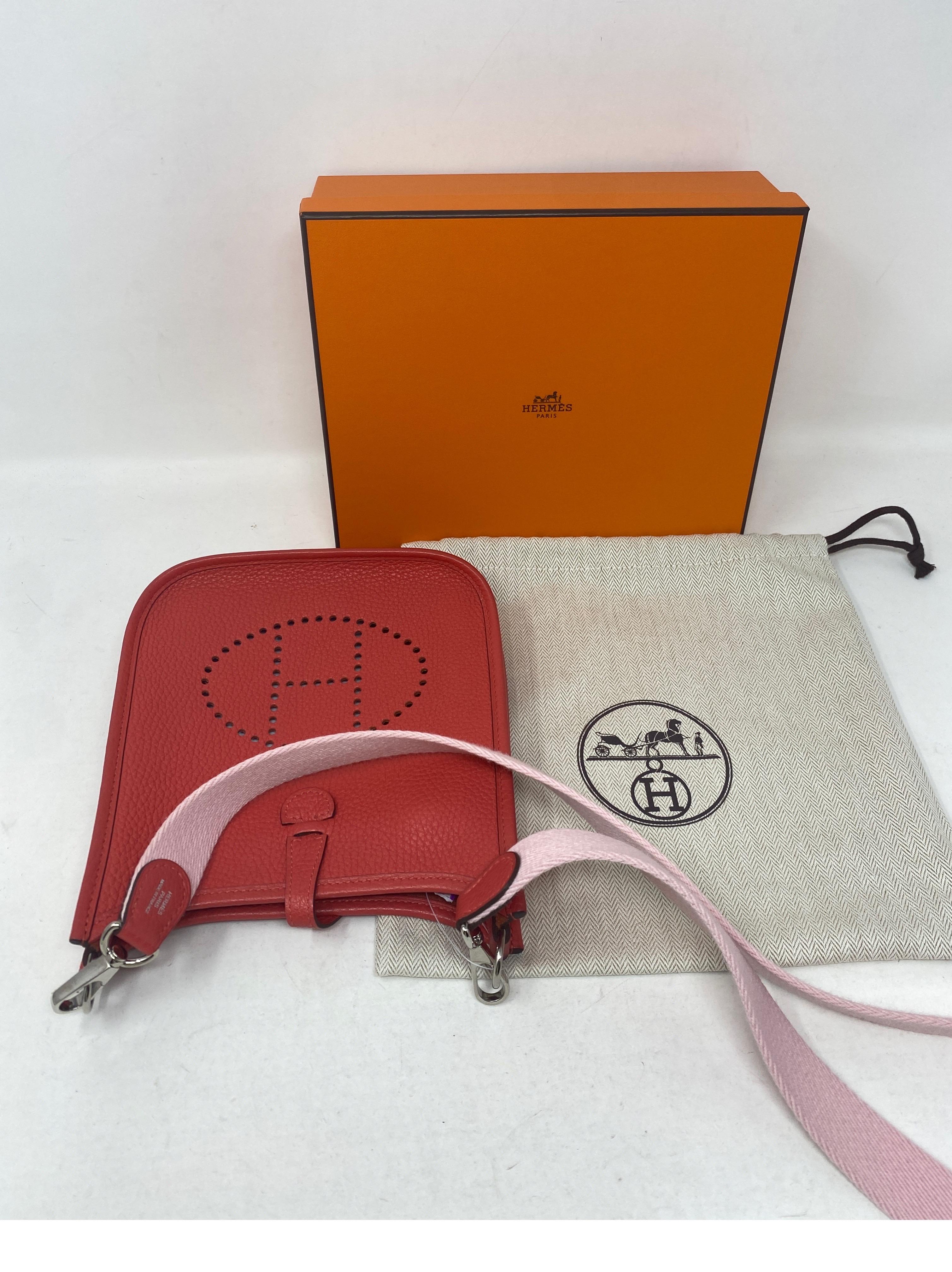 Hermes Evelyne TPM Rote schwenkbare Tasche 3