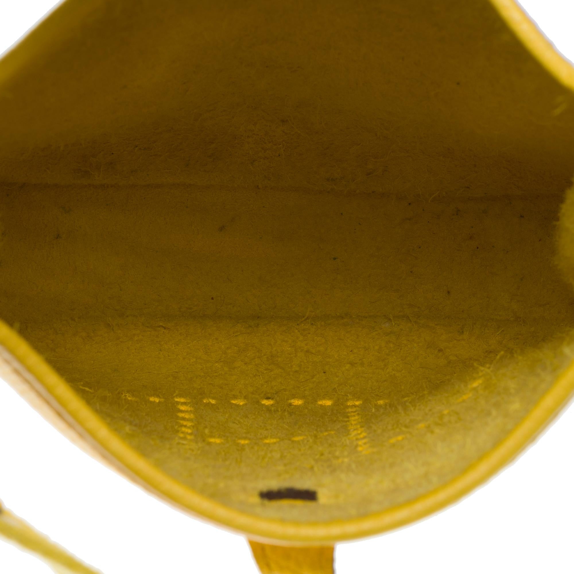 Borsa a tracolla Hermès Evelyne TPM Zigzag in pelle Jaune de Naples Taurillon, PHW in vendita 3