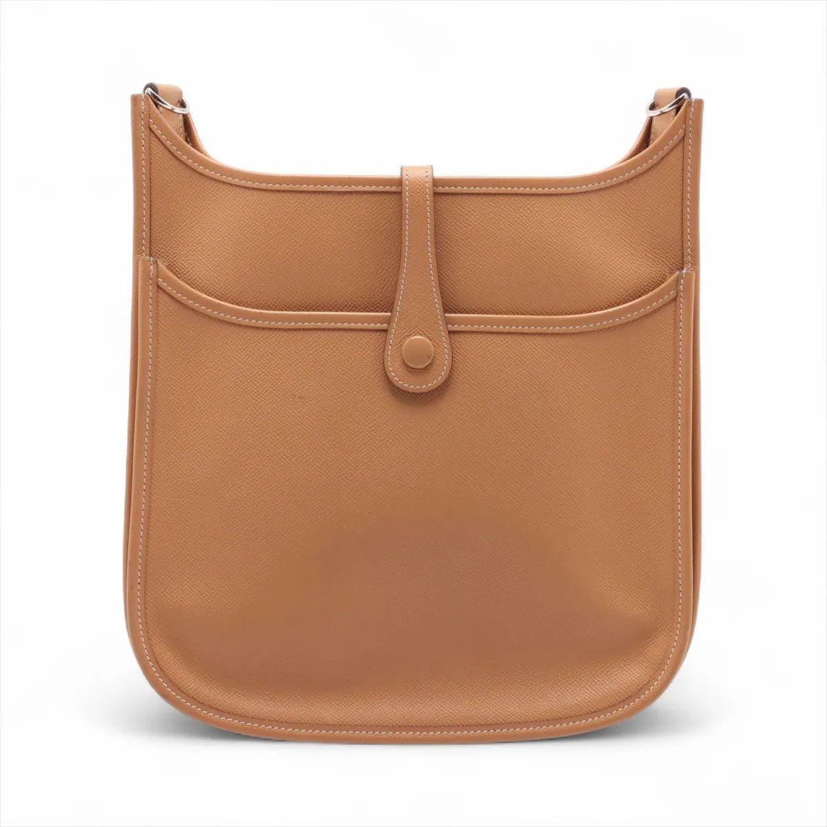 Hermès Evelyne Veau Epsom 33 GM Oro Marrón en venta