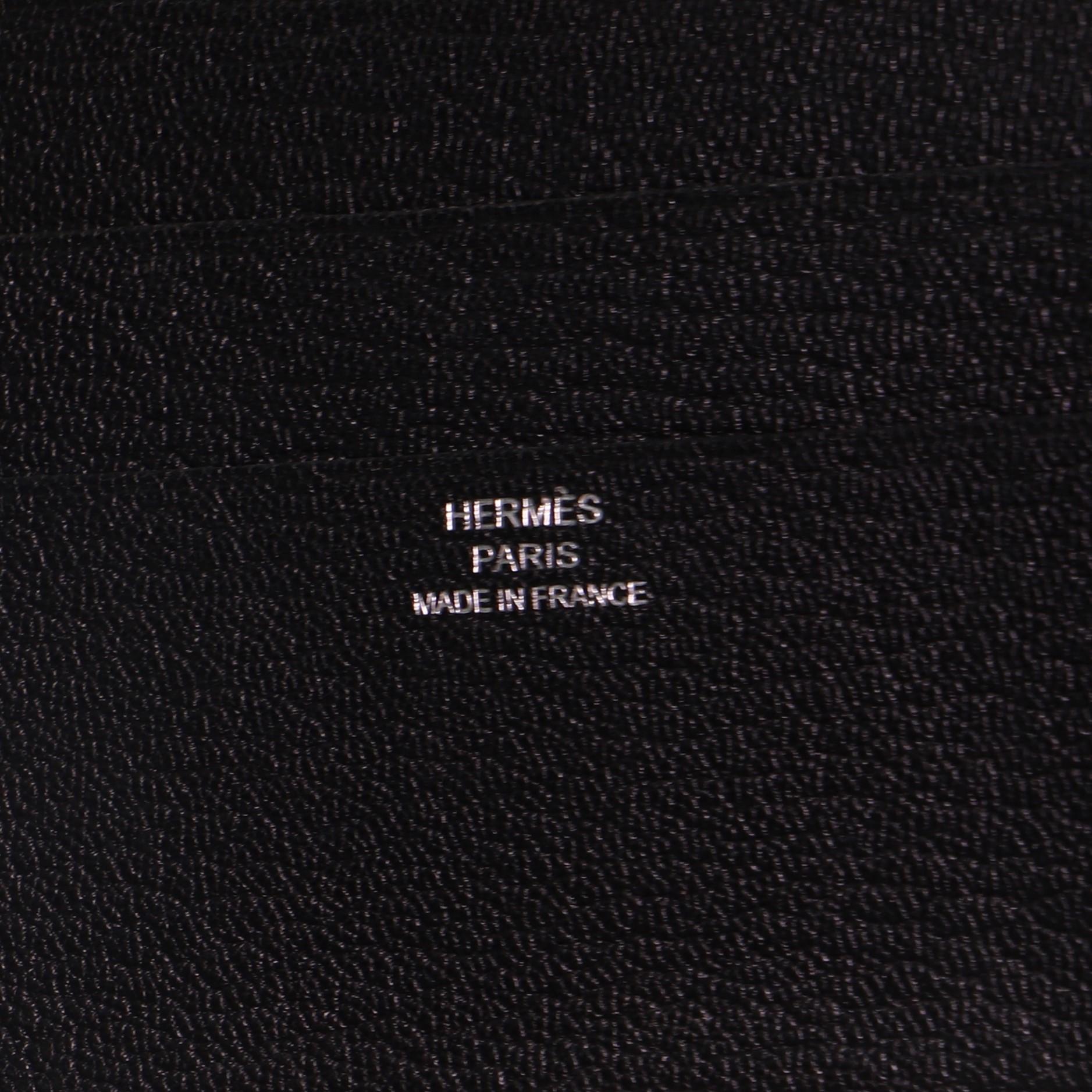 Hermes Evelyne Wallet Chevre Mysore Compact Black 3