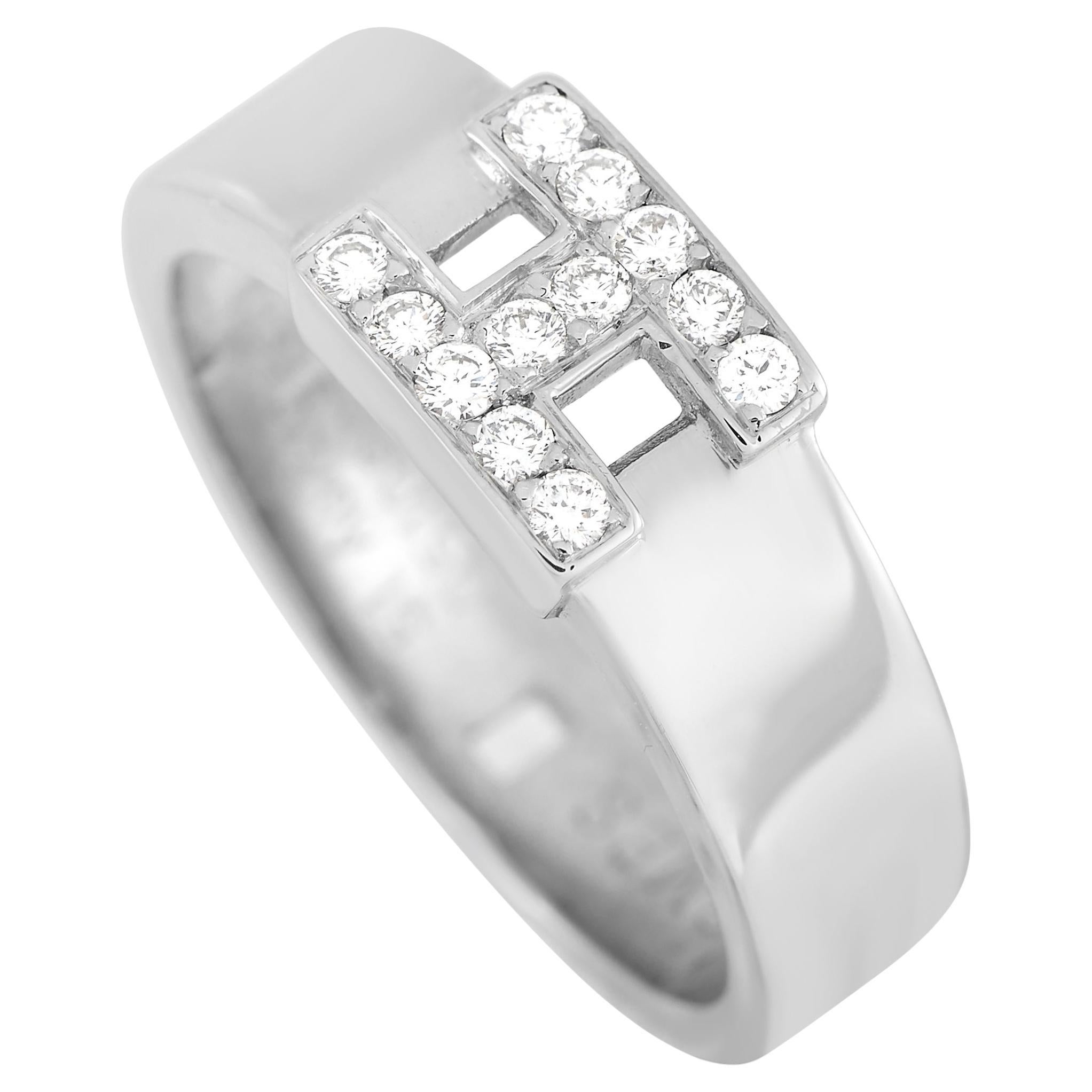 Hermes Diamond Yellow Gold Buckle Band Ring at 1stDibs mens gold