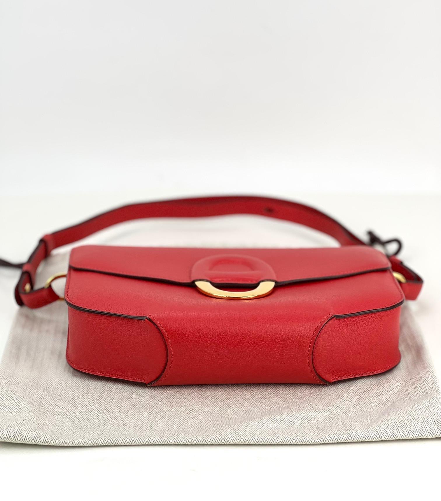 Women's Hermes Evercolor Cherche Midi 25 Rouge Tomato Bag
