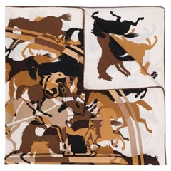 Hermès EX LIBRIS EN CAMOUFLAGE printed silk scarf