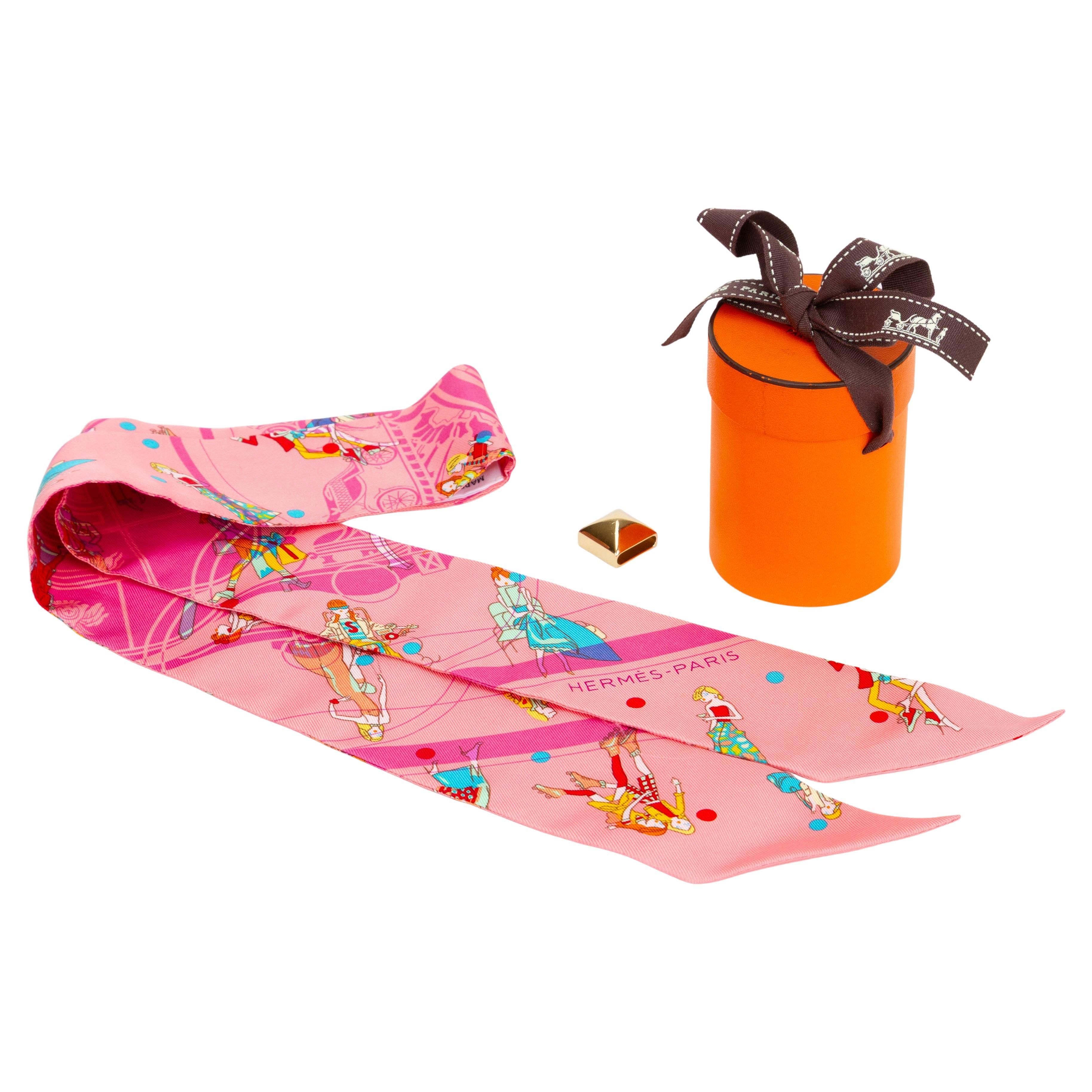 Hermès "Ex-Libris Les Parisie" Twilly