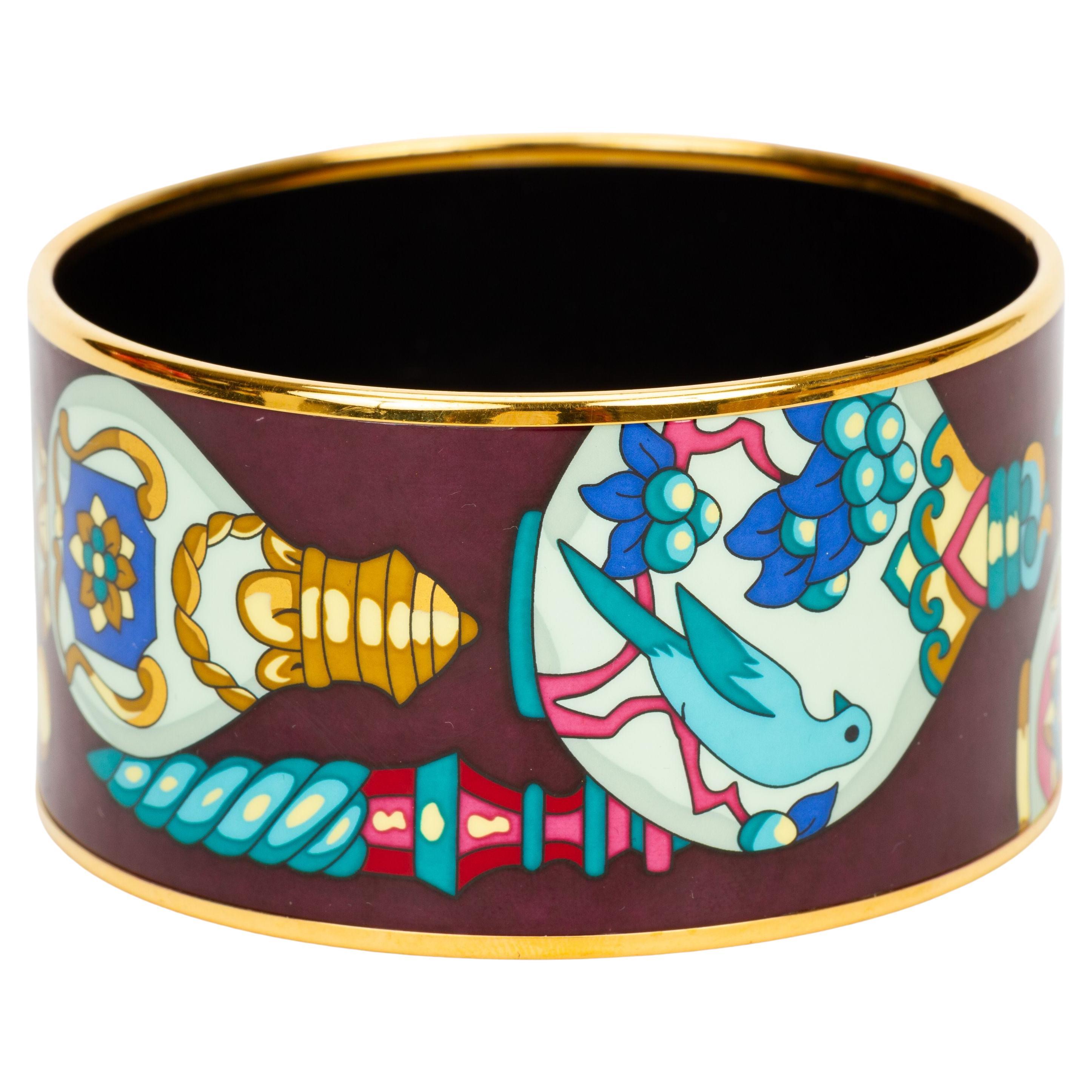 Hermès Extra Wide Enamel Bangle