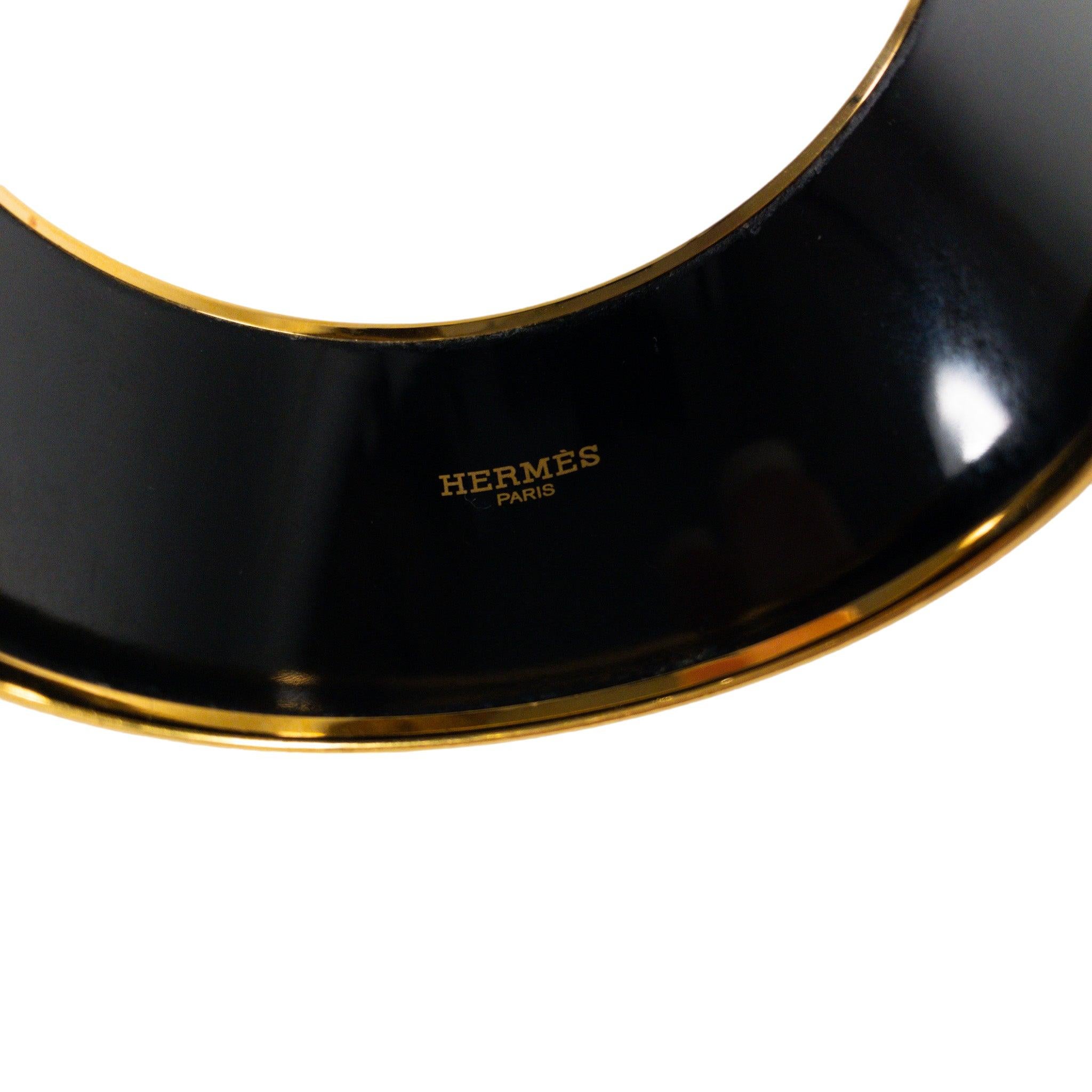 hermes extra wide enamel bracelet
