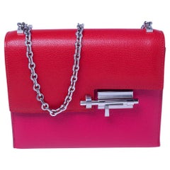 Hermes Extreme/Rouge De Coeur Chevre Chamkila Leather Verrou Chaine Mini Bag