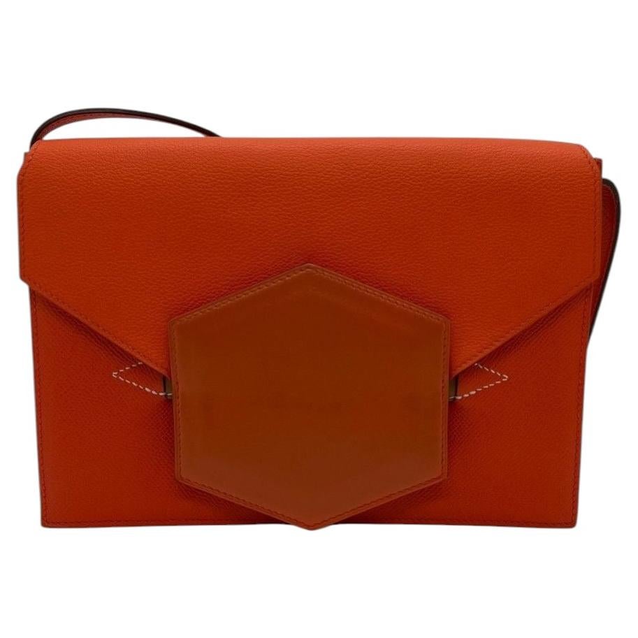 Hermes Faco Orange H Leder Casual Crossbody Bag X Stamp 2016