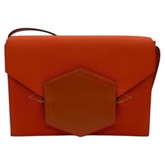 Hermes Faco Orange H Leder Casual Crossbody Bag X Stamp 2016