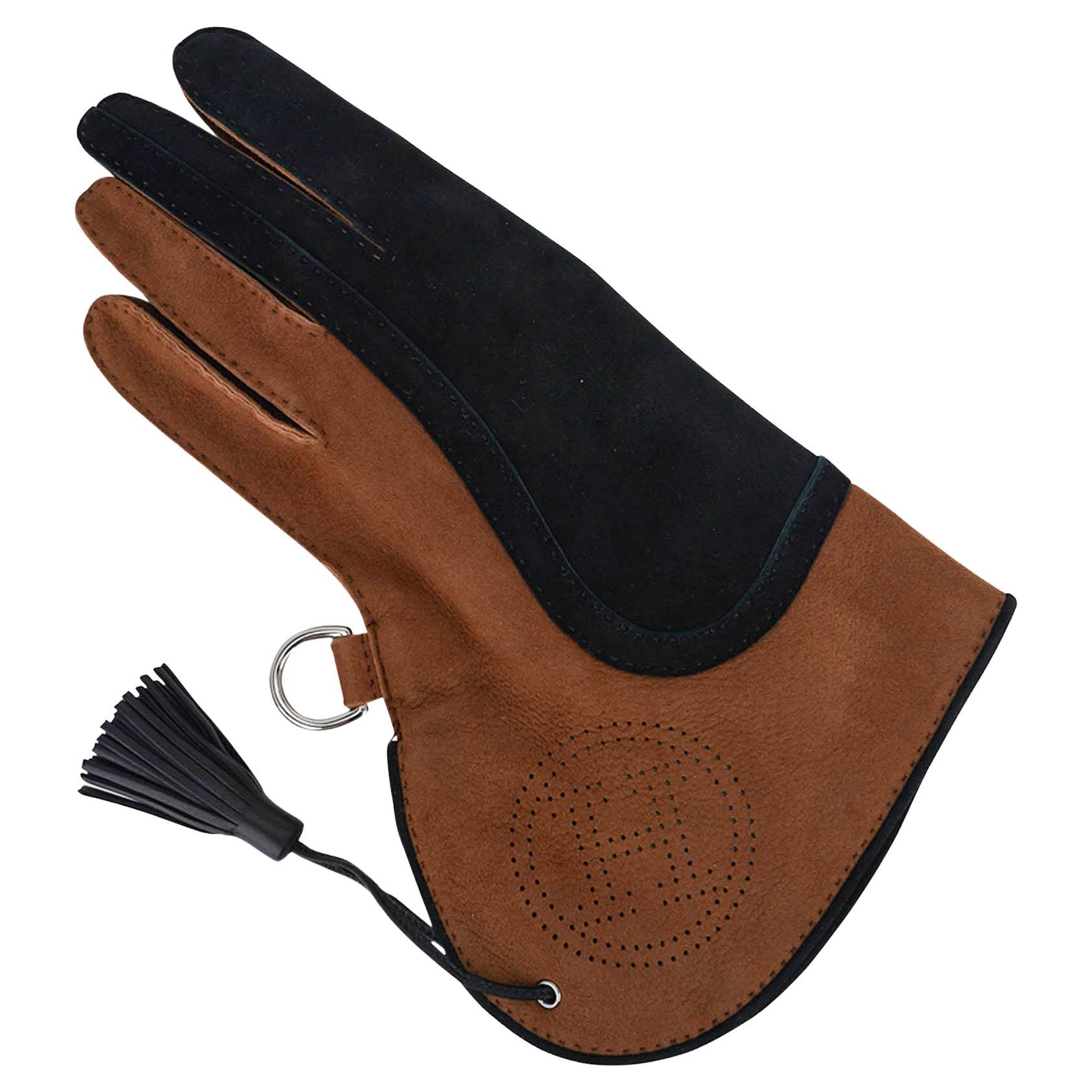 Hermes Falconry Handschuh Lammfell Linke Hand Größe 9 im Angebot