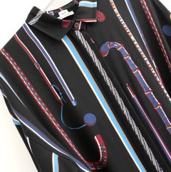 Hermes Fall 2012 Les Cannes Print Twillaine Silk Shirt Dress