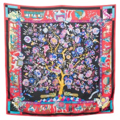 Vintage Hermes Fantaisies indiennes by L Dubigeon Silk Scarf 