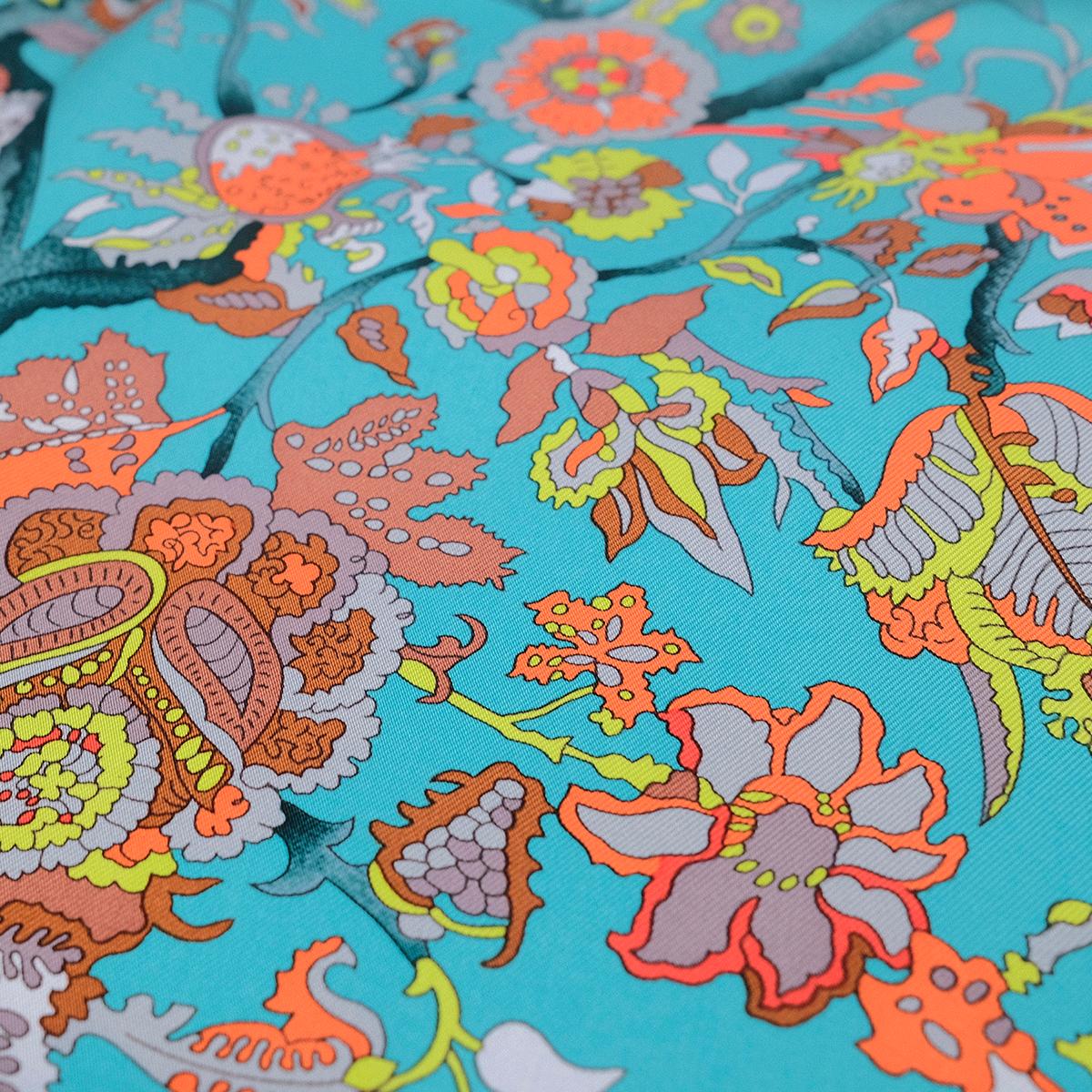 Hermes Fantaisies Indiennes Silk Scarf In Excellent Condition In London, GB