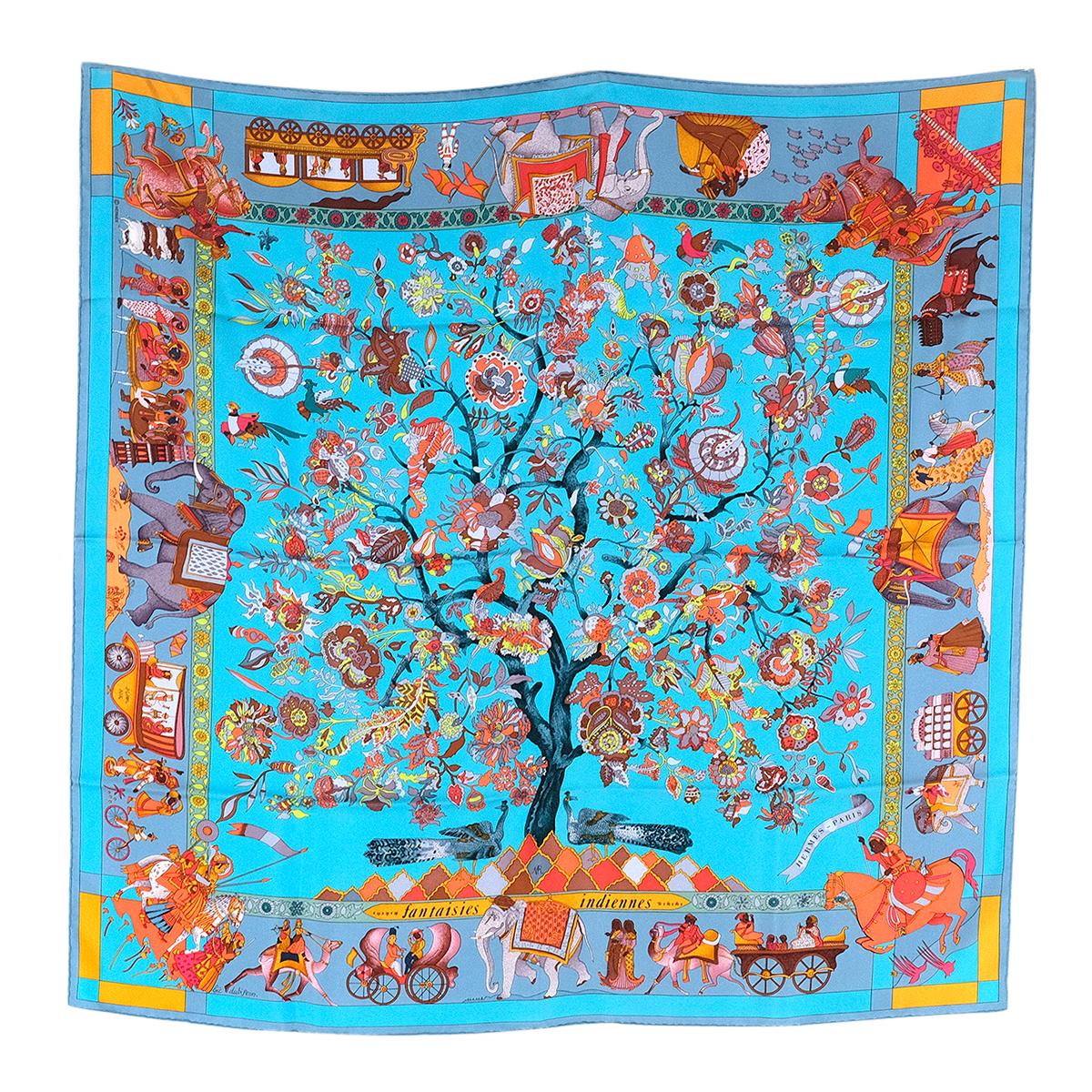 Women's Hermes Fantaisies Indiennes Silk Scarf