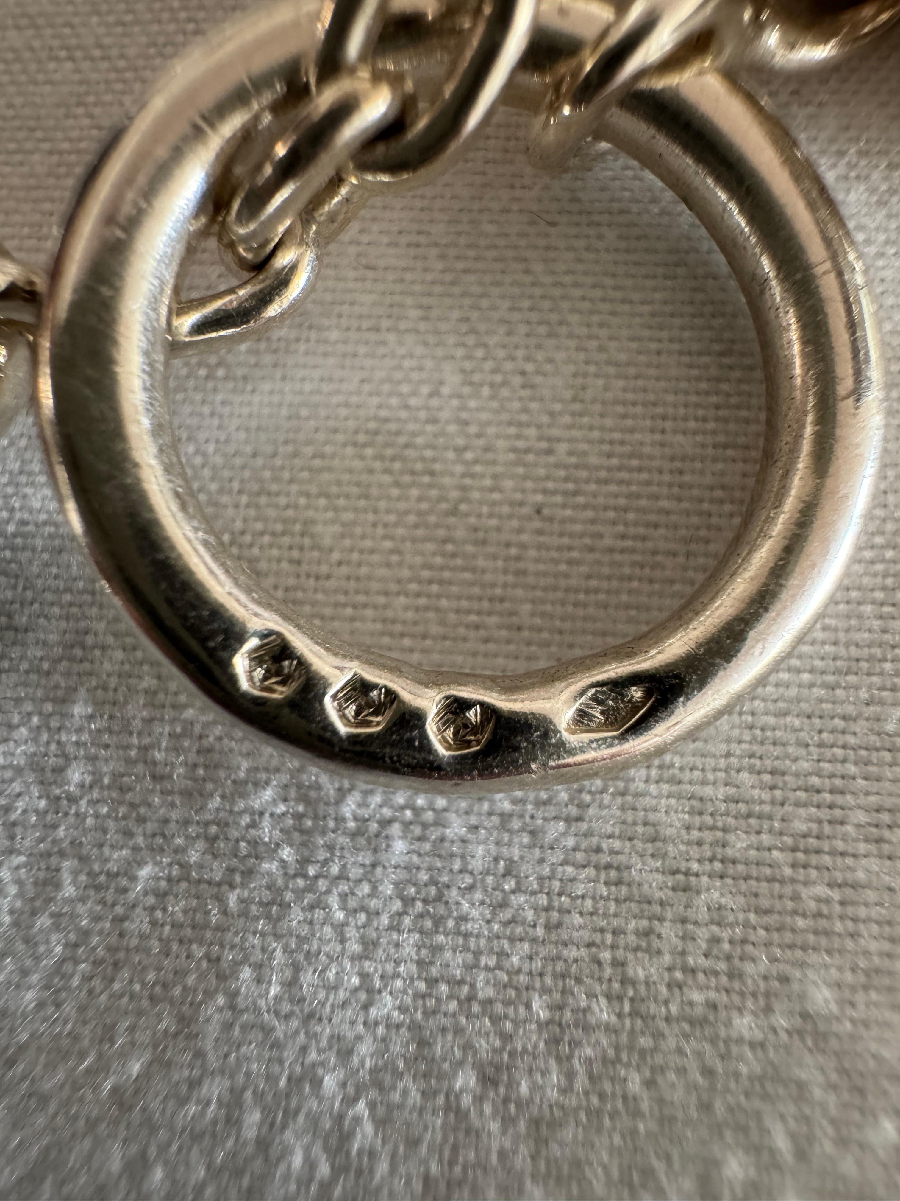 Collana Hermes Farandole 120 CM di catena lunga in argento sterling in vendita 1