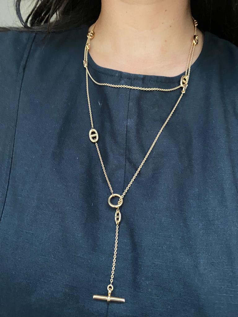 hermes necklace long