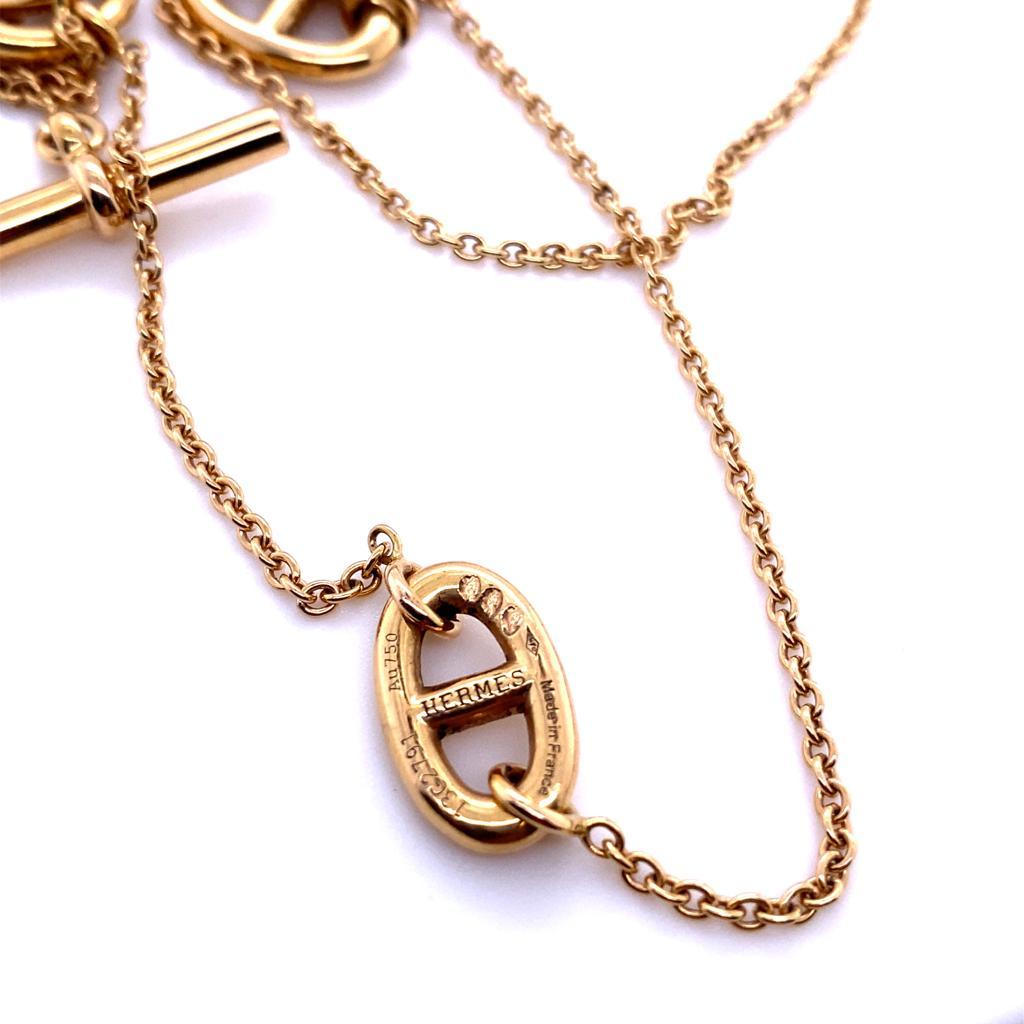 Modern Hermès Farandole 18 Karat Yellow Gold Long Necklace