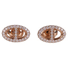 Hermes Farandole Diamond Rose Gold Earrings