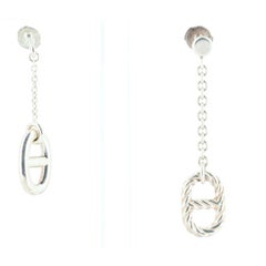 Hermes Farandole Earrings in Silver Tone Metal