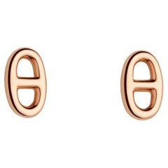 Boucles d'oreilles Hermes Farandole, très petit modèle or rose