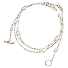 Hermes Farandole lange Halskette 120 Sterling Silber 46""