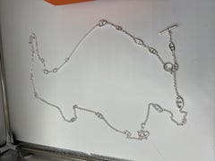 Hermes Farandole long necklace 160 silver