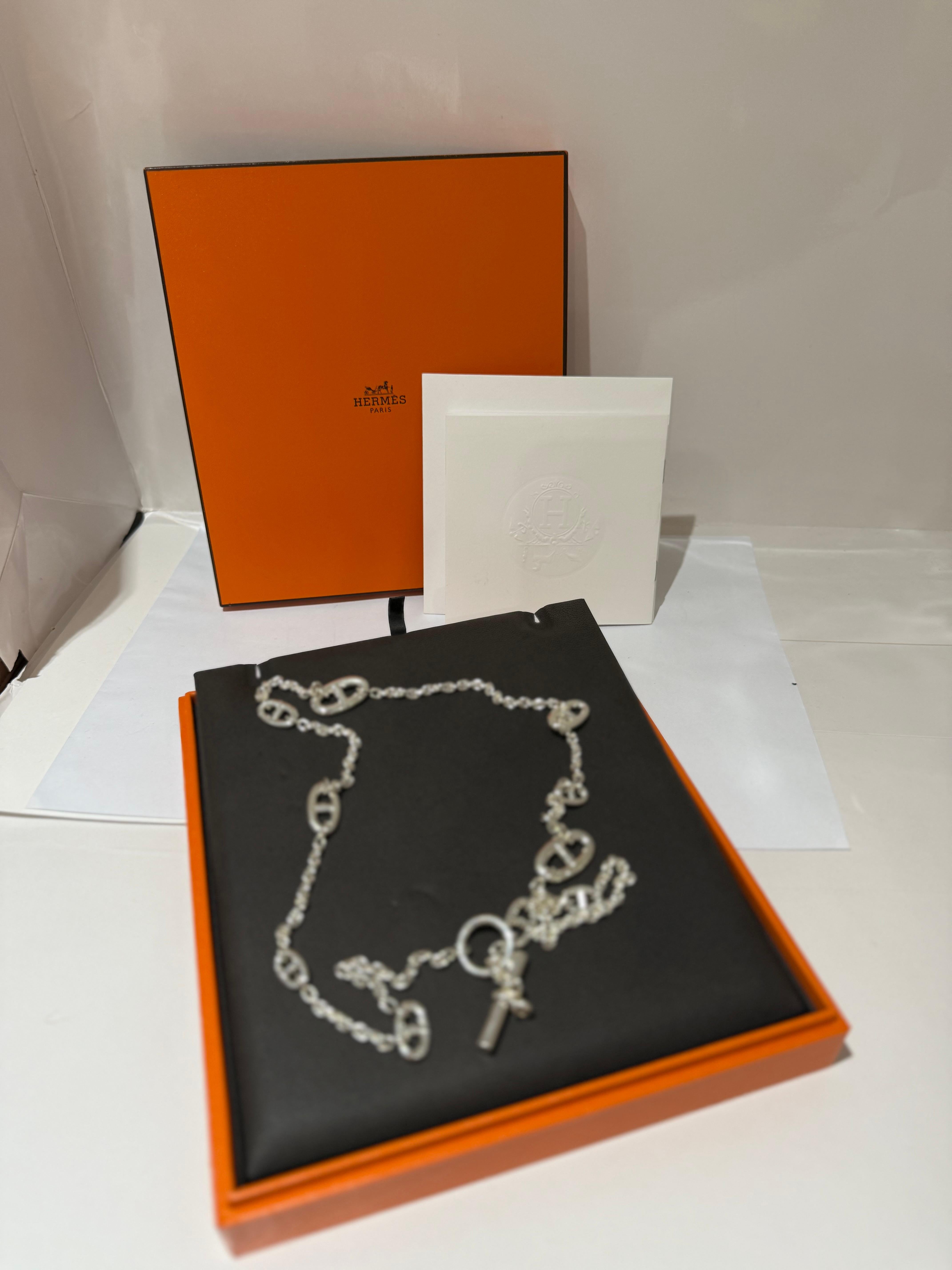 Hermes Farandole long necklace 80cm In New Condition In London, England