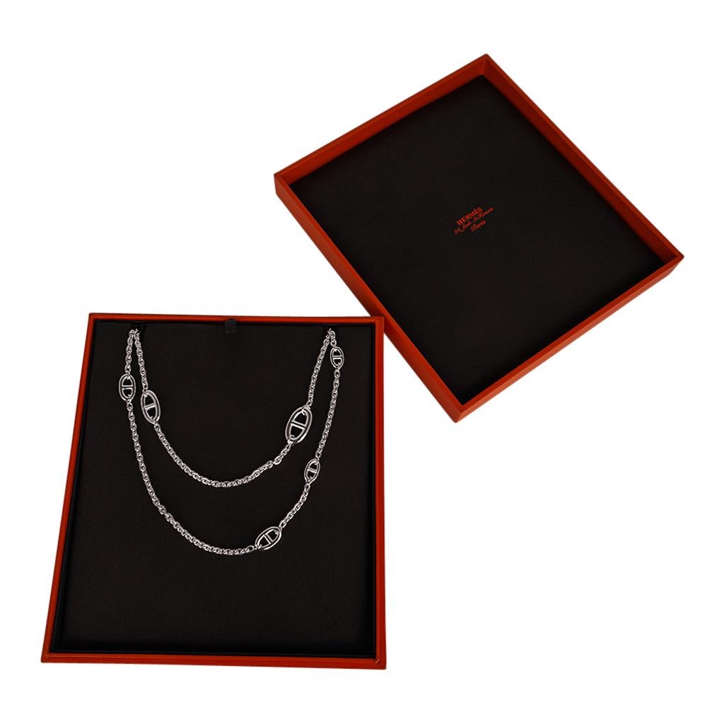 Hermes Farandole Long Necklace Sterling Silver For Sale 1