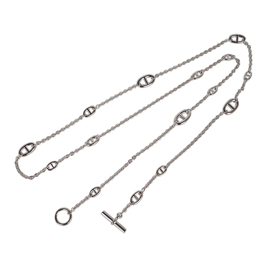 Hermes Farandole Long Necklace Sterling Silver For Sale 2