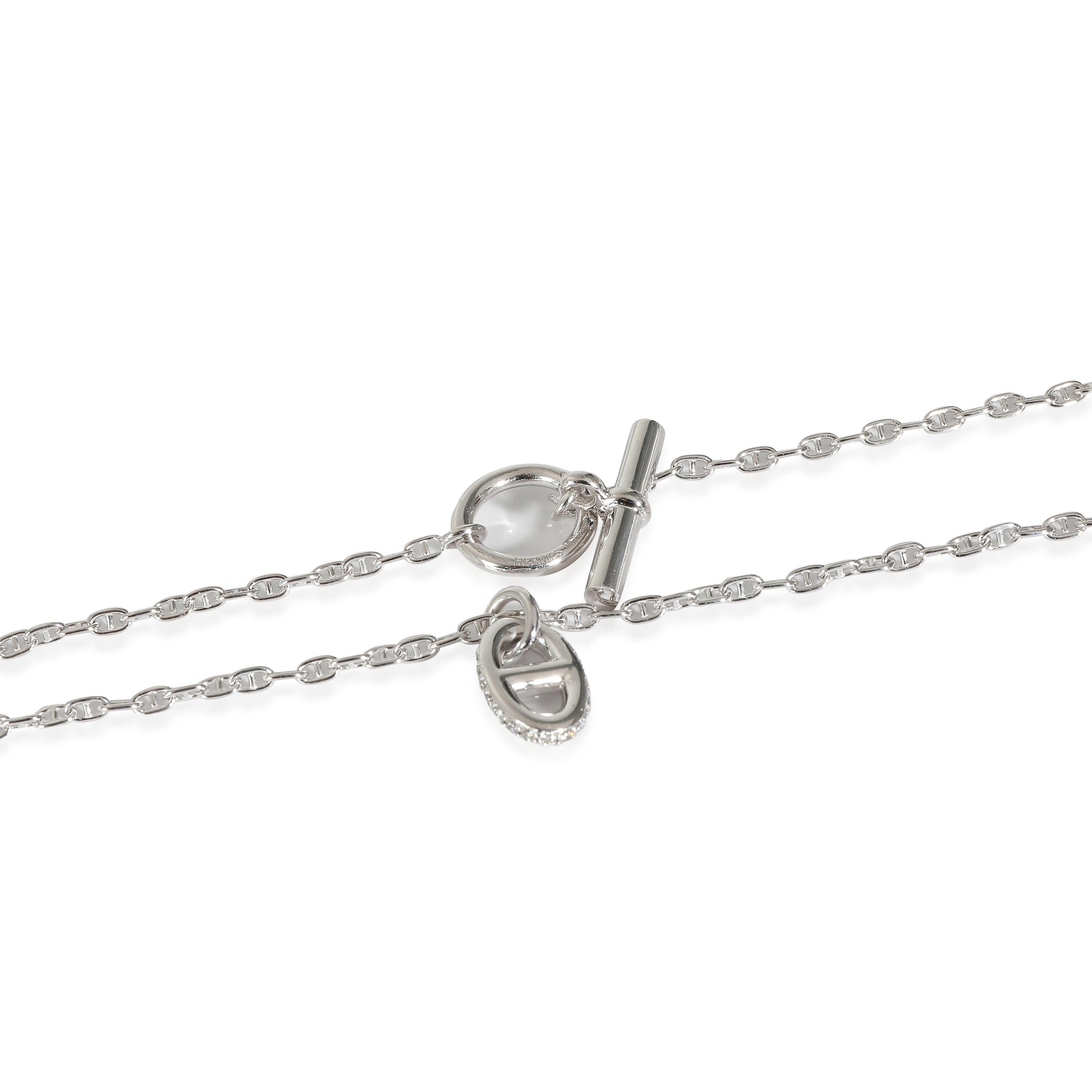 Hermès Farandole Pendant in 18K White Gold 0.45 CTW In Excellent Condition For Sale In New York, NY