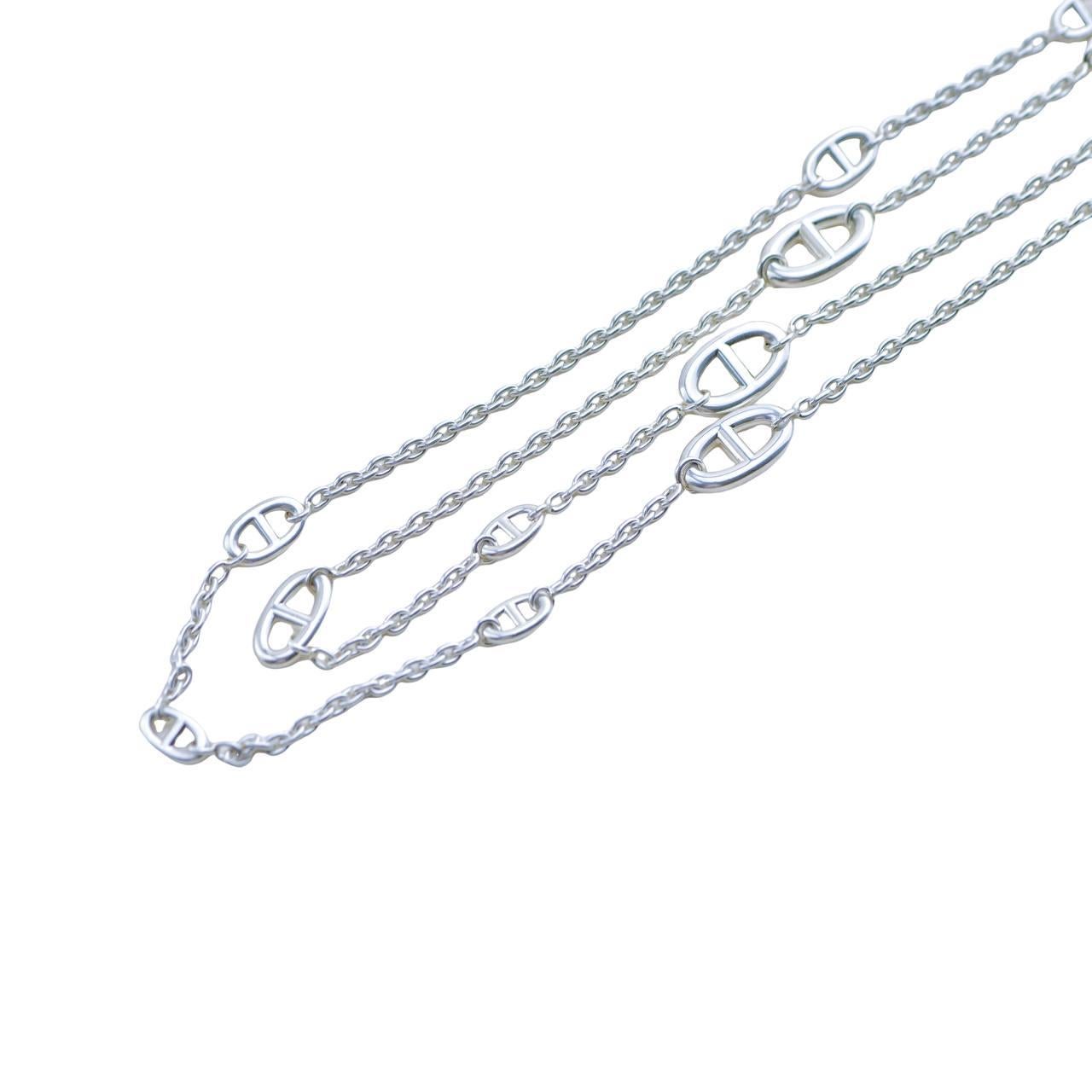 da uomo o donna Hermès Farandole Collana lunga in argento sterling 120 in vendita